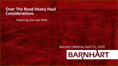 Over-the-Road Heavy Haul Considerations Webinar Thumbnail Image