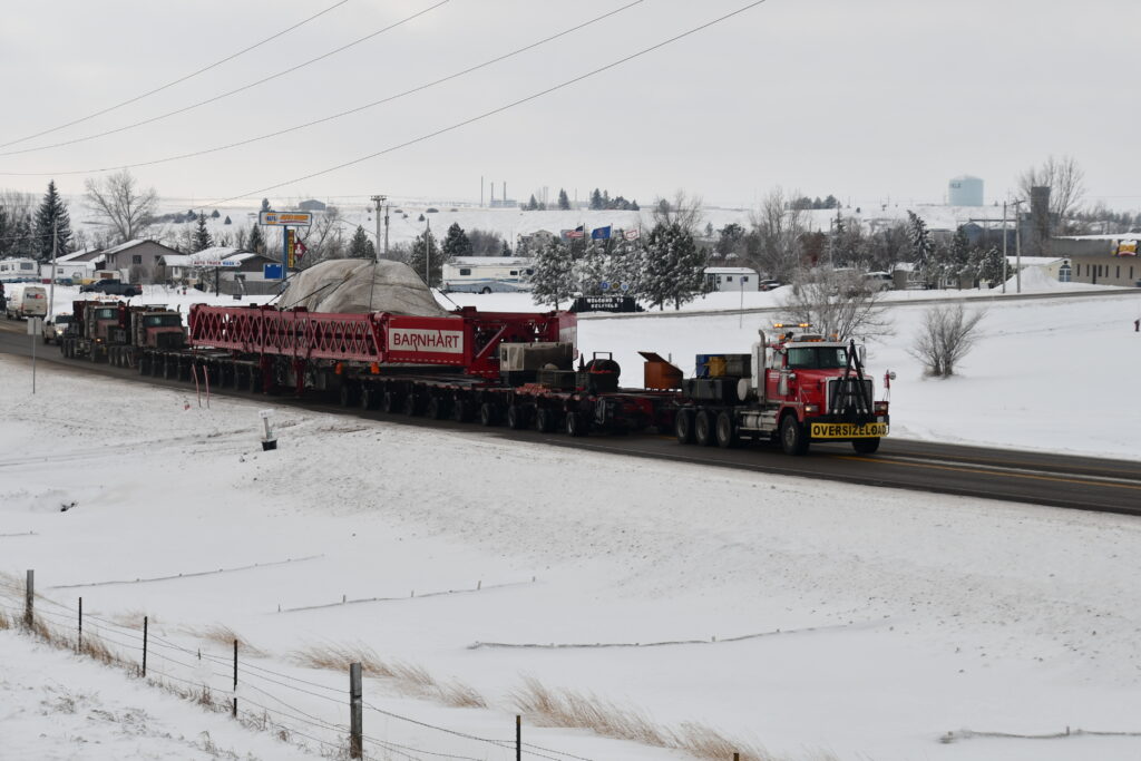 Barnhart transports components to a power plant in Canada.